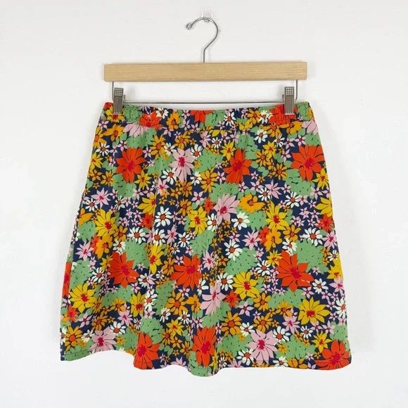 Toad & Co Sunkissed Weekend Skort Skirt Retro 70s Mod Floral Print - Picture 2 of 6